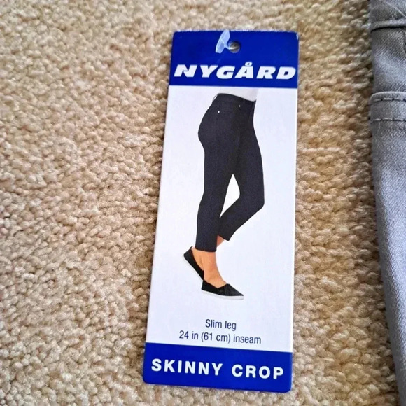 ❤️ NWT Nygard Slim Leg Cropped Pant Grey Women's Size 6 Stretch Skinny Crop - Picture 5 of 11